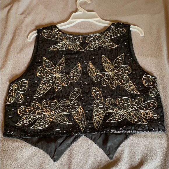 Style N Design size small beaded vintage vest - Picture 3 of 3